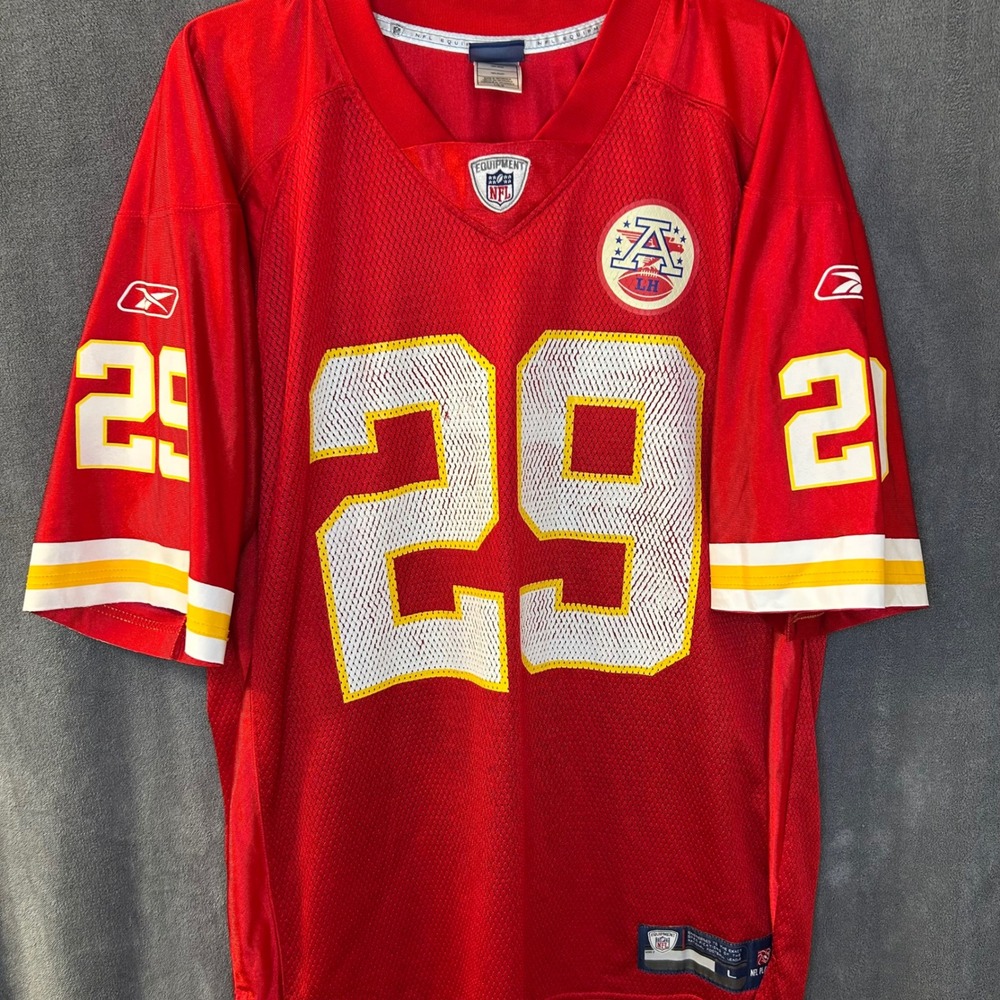 Kansas City Chiefs Jersey #29 Eric Berry Mens L 2011 Reebok NFL Red Pro Football